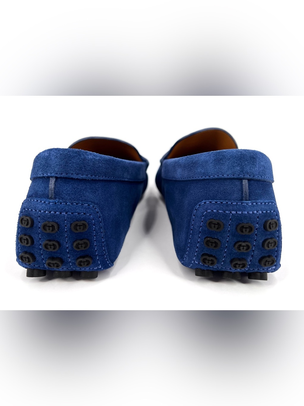 Gucci Men Byorn Horsebit Blue Suede Driver Logo Loafers UK 9.5 - US 10 - EU 43.5 - Picture 6 of 11